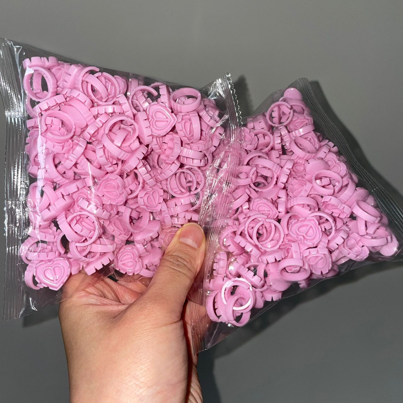 Heart Shaped Glue Rings (100pc)